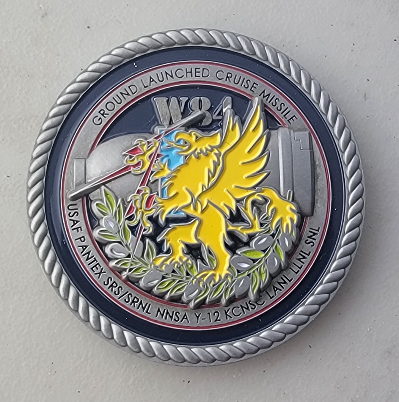W84 - GROUND LAUNCED CRUISE MISSLE - Challenge Coin - Image 2