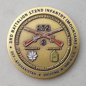 3RD BATTLION 172ND INFANTRY (MOUNTAIN) - Challenge Coin