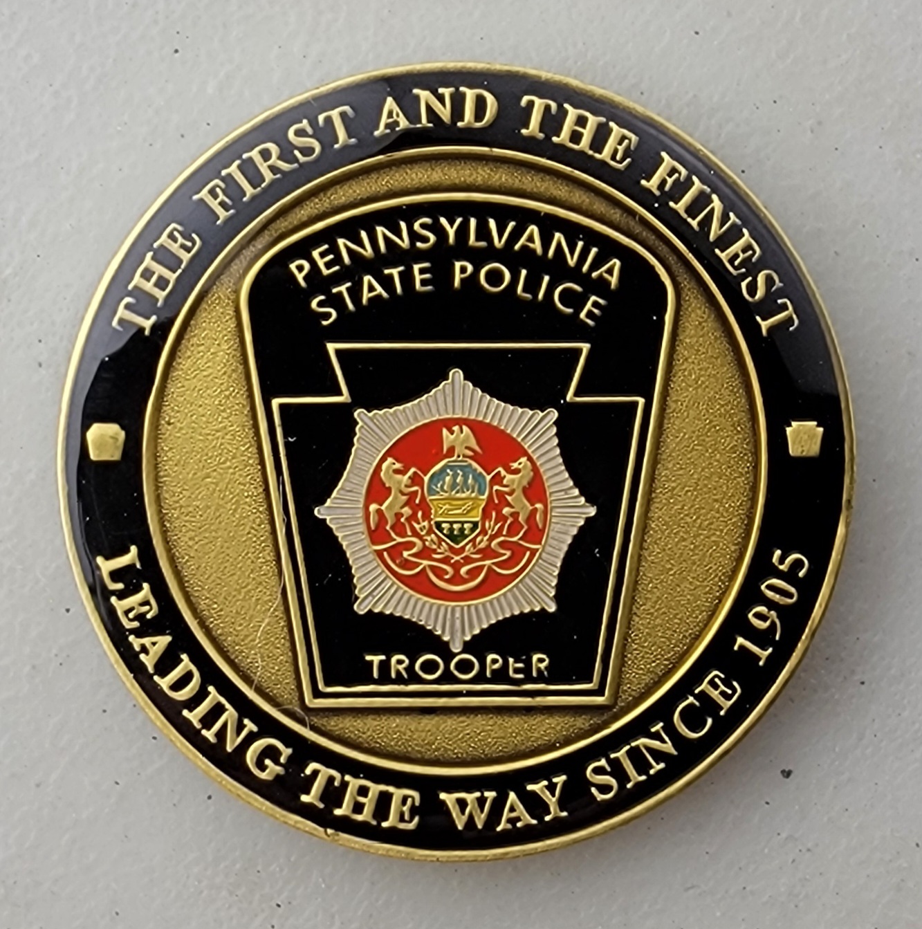 PENNSYLVANIA STATE POLICE - TROOP N FERN RIDGE - Challenge Coin - Image 2