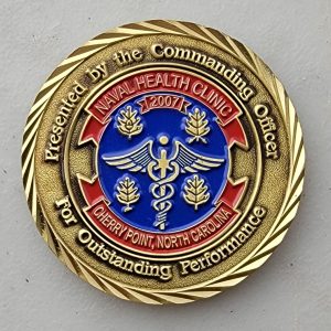 NAVAL HEALTH CLINIC - Painted Ring Reverse - Challenge Coin