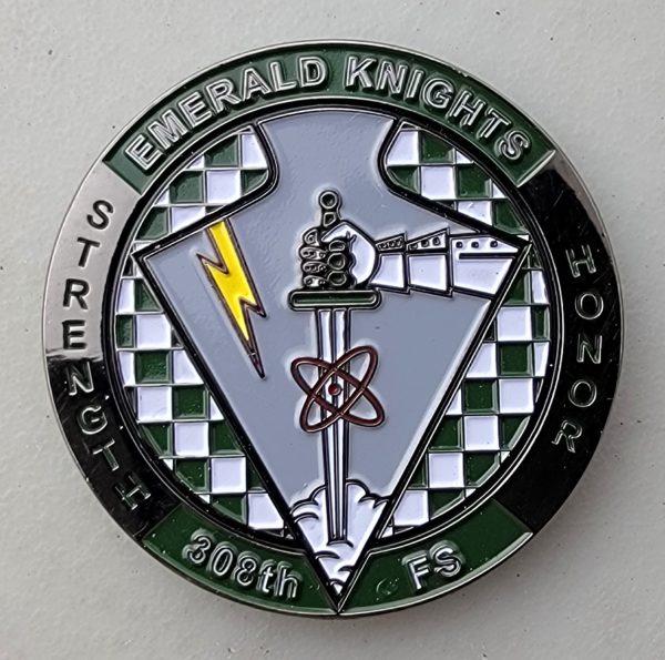 308th FS - EMERALD KNIGHTS - Challenge Coin