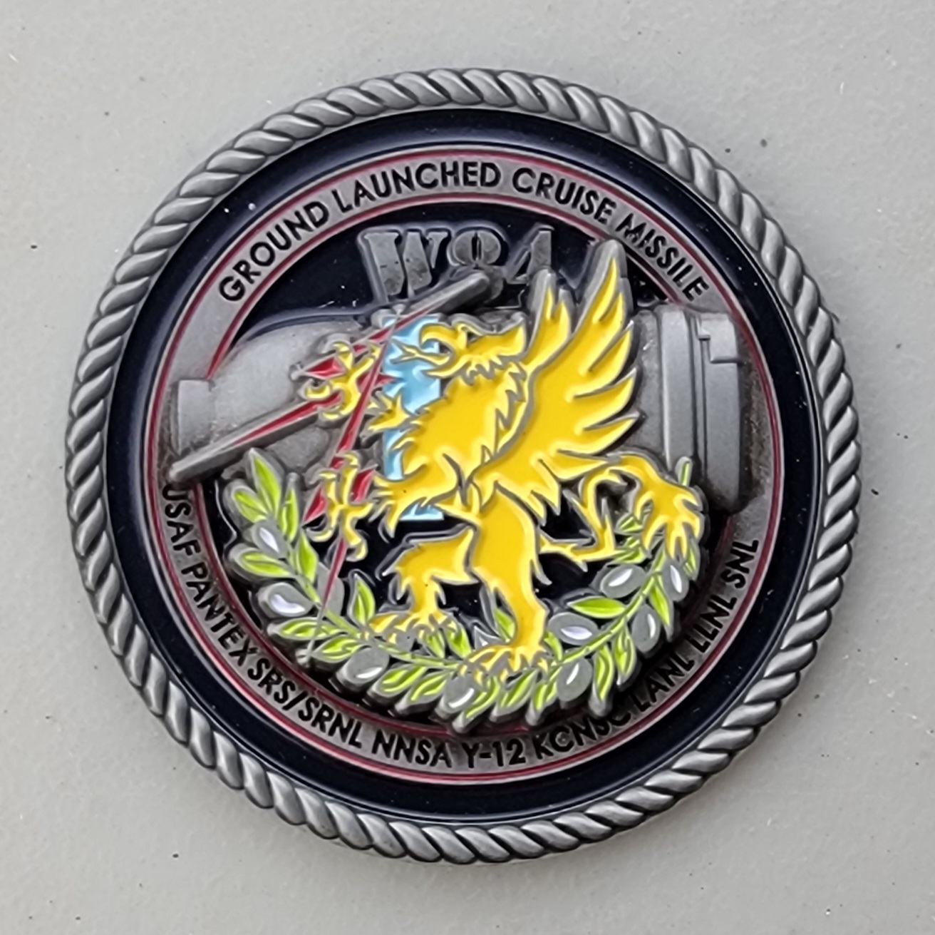 W84 - GROUND LAUNCED CRUISE MISSLE - 2 PARTS - Challenge Coin - Image 3