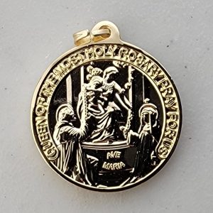 QUEEN OF THE MOST HOLY ROSARY - PRAY FOR US - Pendant