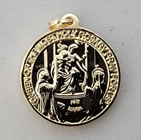 QUEEN OF THE MOST HOLY ROSARY - PRAY FOR US - Pendant