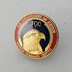 US DEPT OF JUSTICE - JUSTICE COMMAND CENTER - JCC - Lapel pin