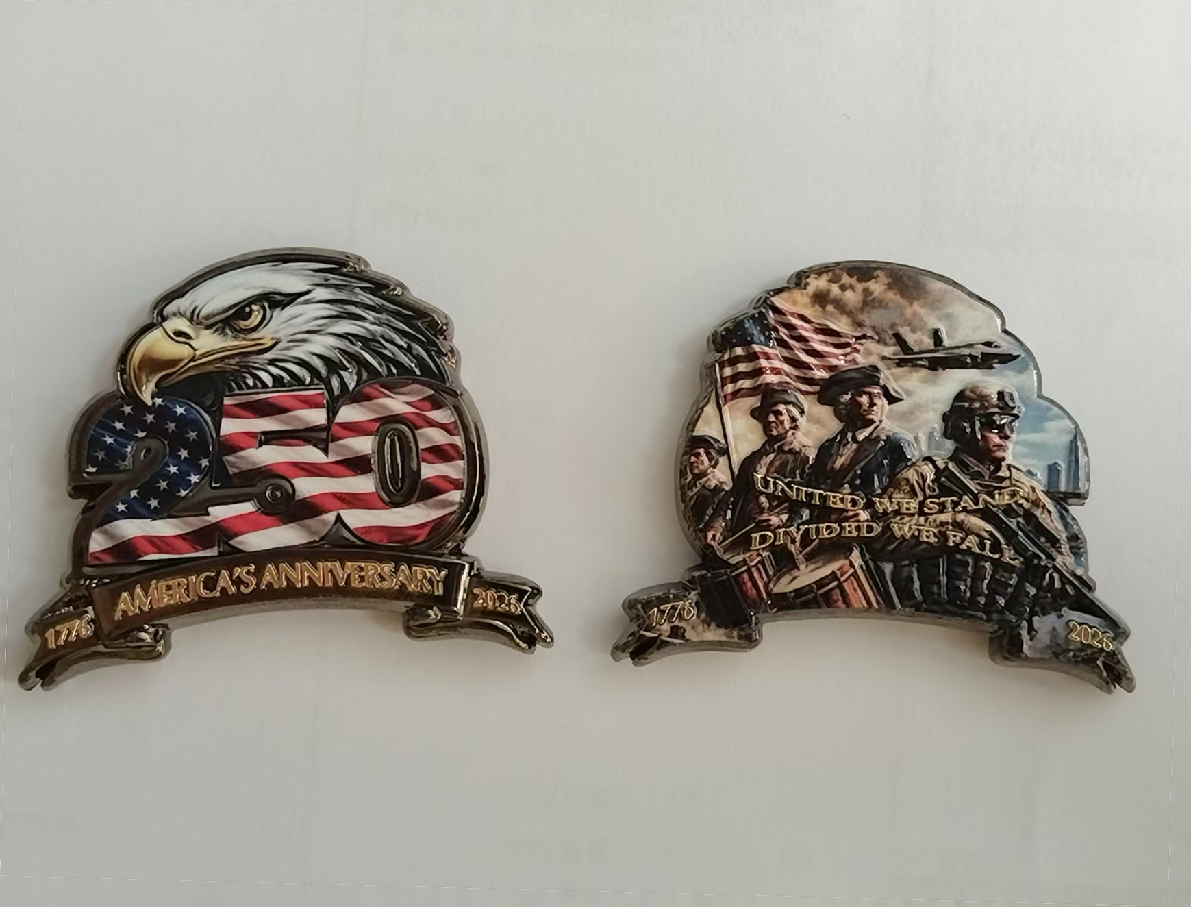 2" - AMERICA'S ANNIVERSARY - 250 - Challenge Coin - Image 2