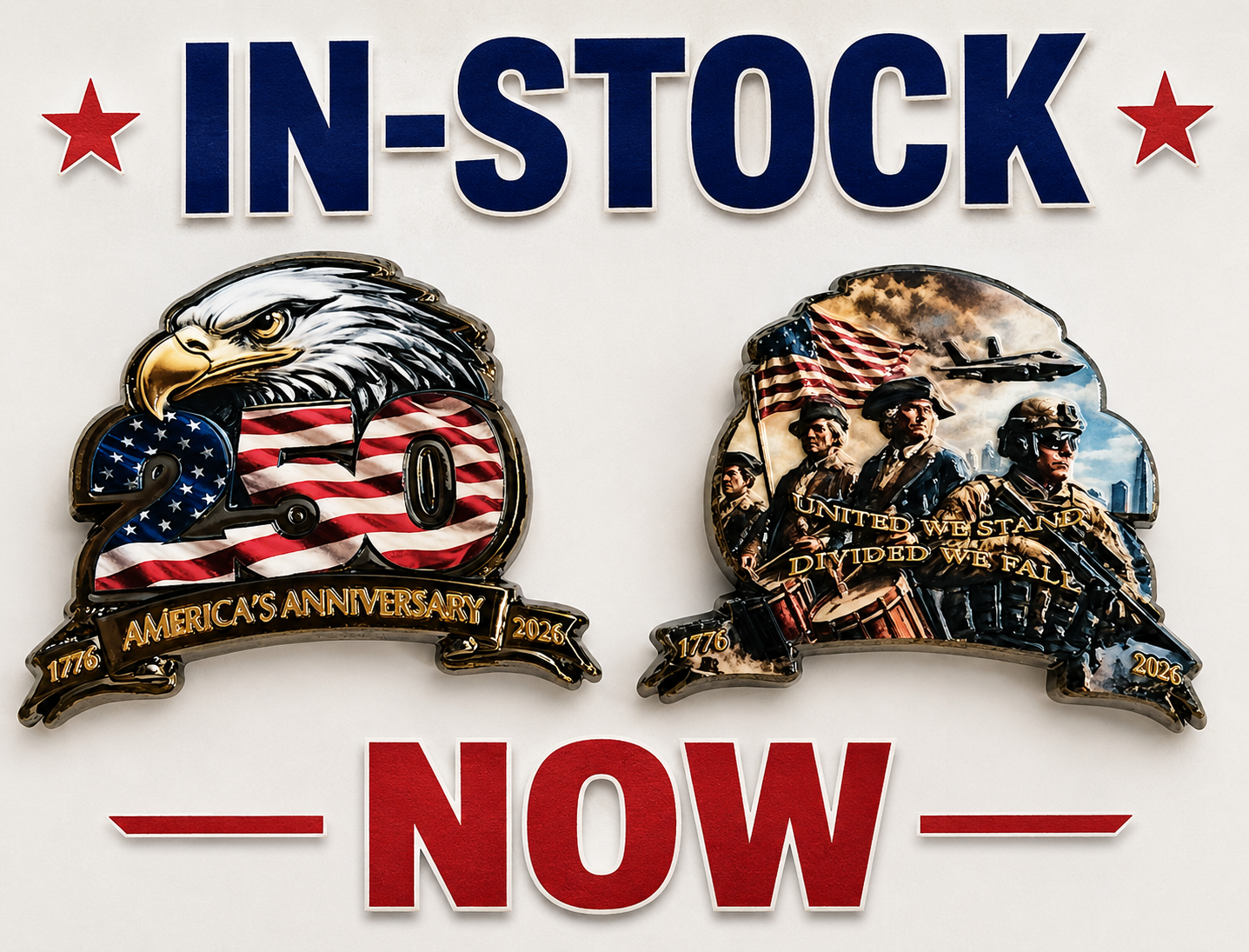 2" - AMERICA'S ANNIVERSARY - 250 - Challenge Coin