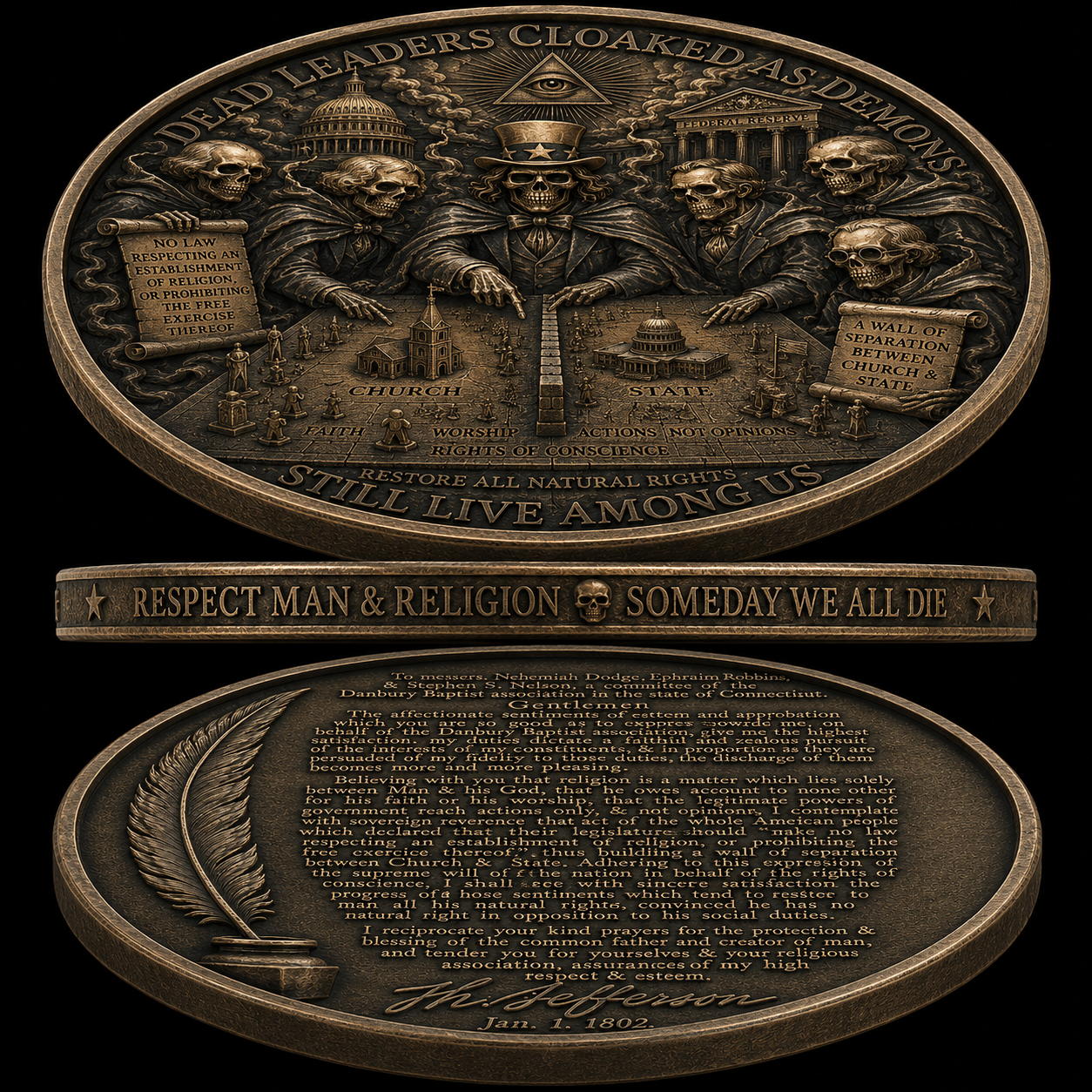 RESPECT MAN & RELIGION - Challenge Coin - Image 4